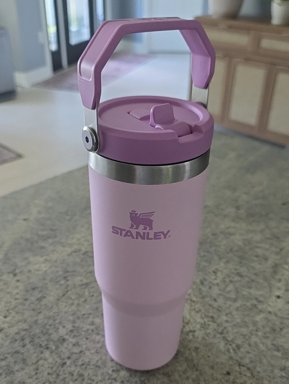 30 oz Stanley Lavender/purple Travel Tumbler with Carry Handle & Flip Straw - Picture 4 of 6